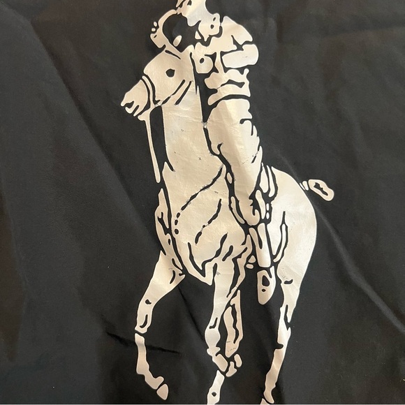 Polo by Ralph Lauren Large Pony Image Mens Medium Vintage Black Windbreaker - Picture 12 of 12